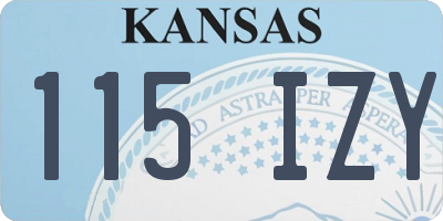 KS license plate 115IZY