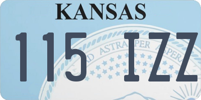 KS license plate 115IZZ