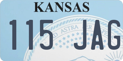 KS license plate 115JAG