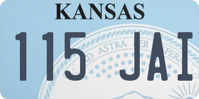 KS license plate 115JAI