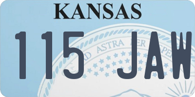 KS license plate 115JAW