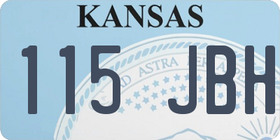 KS license plate 115JBH