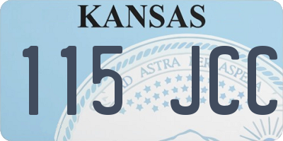 KS license plate 115JCC