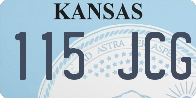 KS license plate 115JCG