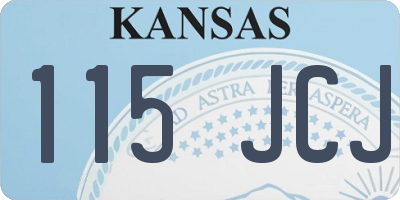 KS license plate 115JCJ