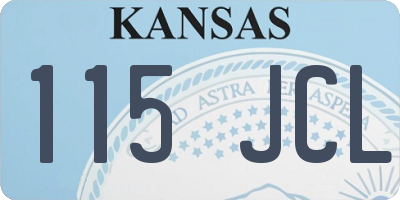 KS license plate 115JCL