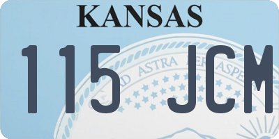 KS license plate 115JCM