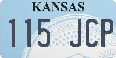 KS license plate 115JCP