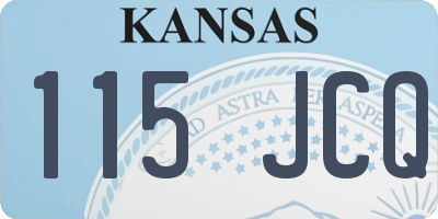 KS license plate 115JCQ