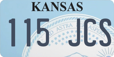 KS license plate 115JCS