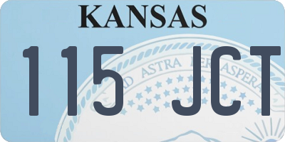 KS license plate 115JCT