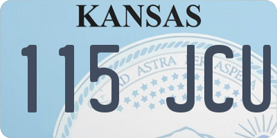 KS license plate 115JCU
