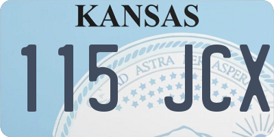 KS license plate 115JCX