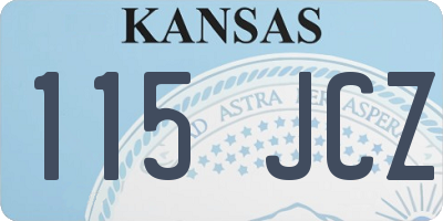 KS license plate 115JCZ