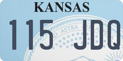 KS license plate 115JDQ