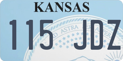 KS license plate 115JDZ