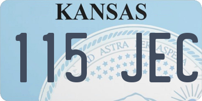 KS license plate 115JEC