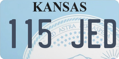 KS license plate 115JED