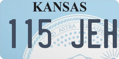 KS license plate 115JEH