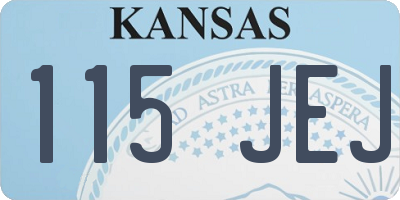 KS license plate 115JEJ