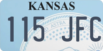 KS license plate 115JFC