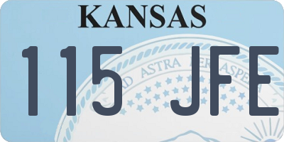 KS license plate 115JFE