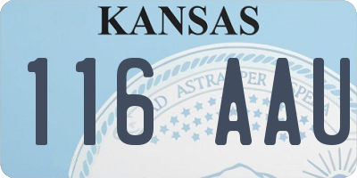 KS license plate 116AAU