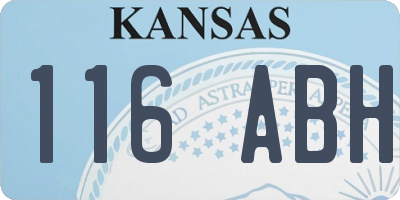 KS license plate 116ABH