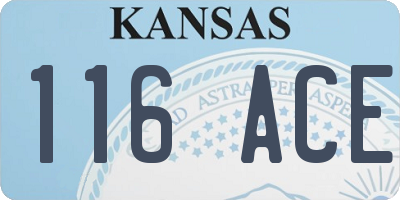 KS license plate 116ACE