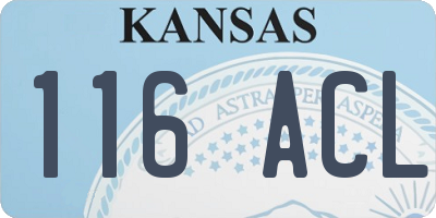 KS license plate 116ACL