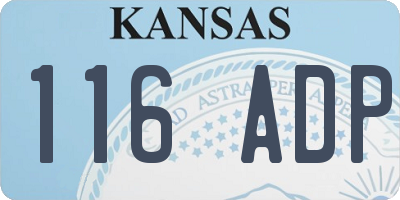KS license plate 116ADP