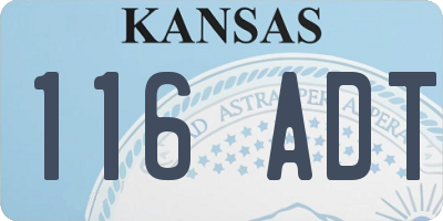 KS license plate 116ADT