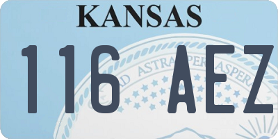 KS license plate 116AEZ