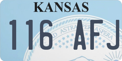 KS license plate 116AFJ
