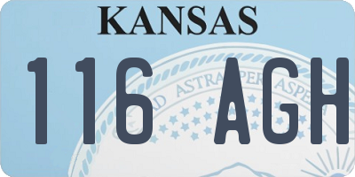 KS license plate 116AGH