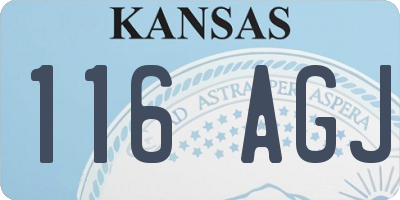 KS license plate 116AGJ