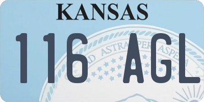 KS license plate 116AGL