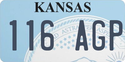 KS license plate 116AGP