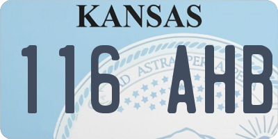 KS license plate 116AHB