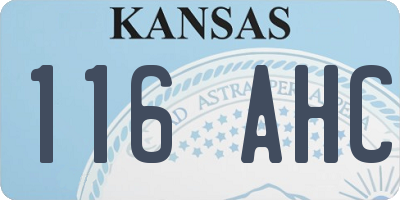 KS license plate 116AHC