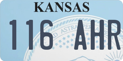 KS license plate 116AHR