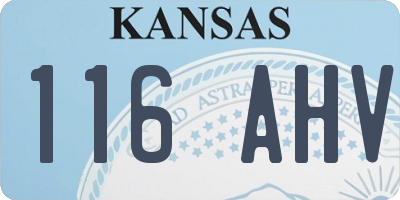 KS license plate 116AHV