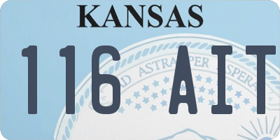 KS license plate 116AIT
