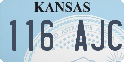 KS license plate 116AJC