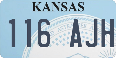 KS license plate 116AJH