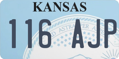 KS license plate 116AJP