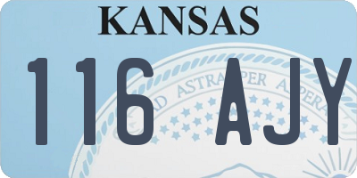 KS license plate 116AJY