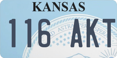 KS license plate 116AKT