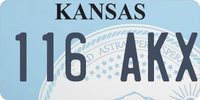 KS license plate 116AKX