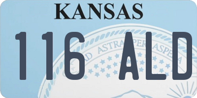 KS license plate 116ALD